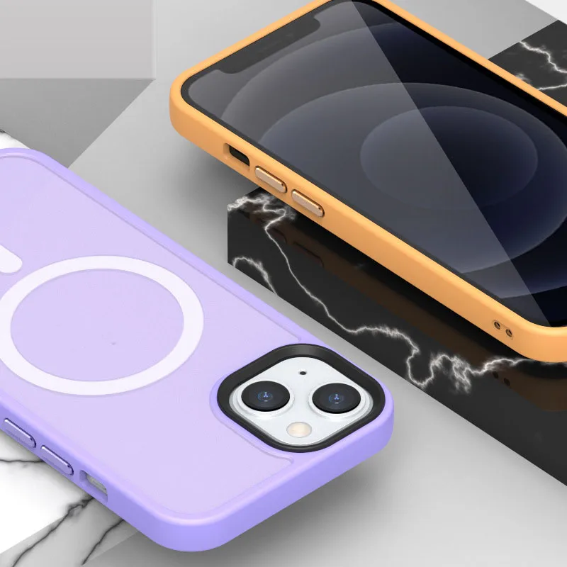 Матовый чехол для iPhone 14 case 13 12 Pro Max, прозрачный чехол для защиты объектива беспроводного зарядного устройства для iPhone 14 Pro Max
