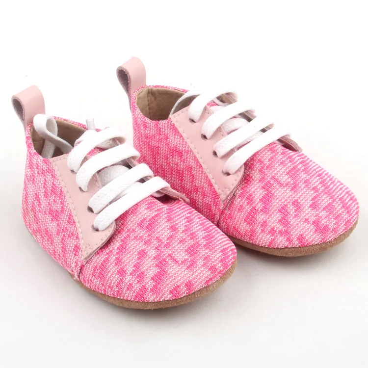 Wholesale Customized leather knitted fabric girls sneakers kids sports shoes