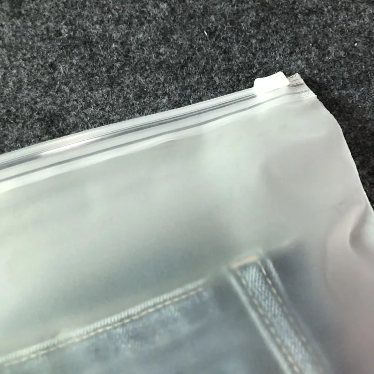 Custom Transparent PVC Slider Zip Lock Bags Frosted EVA Zipper Packaging Bag for Garment