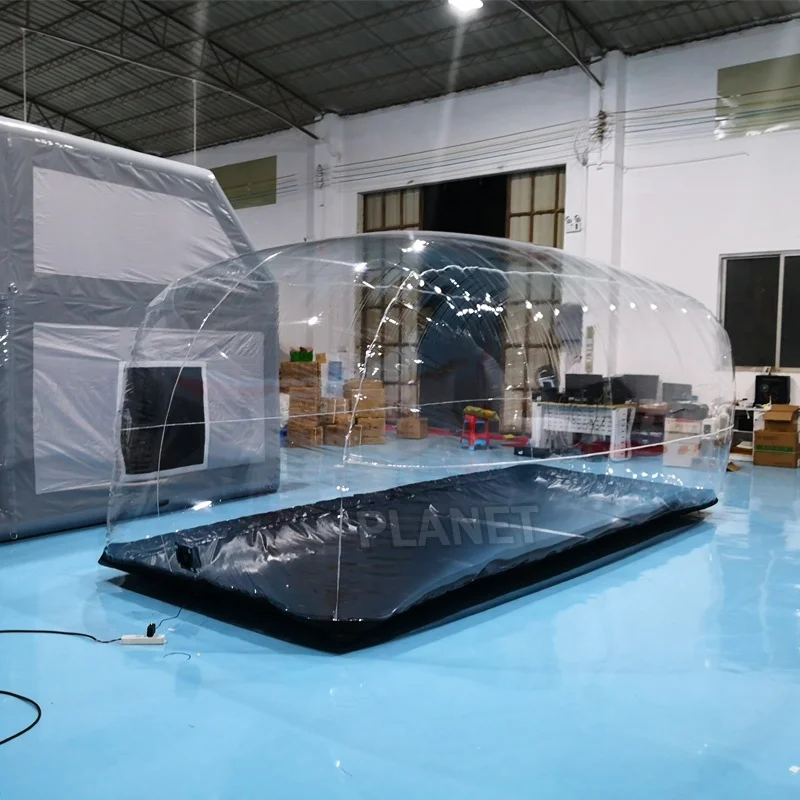 Custom Portable Dust Protection Transparent Clear PVC Car Cover Inflatable Car Garage Shelter Storage Bubble Tent