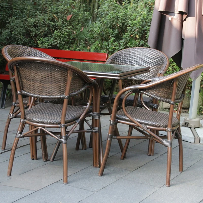 Garden Furniture Plastic Cane Chairs Outdoor PE Rattan Furniture
