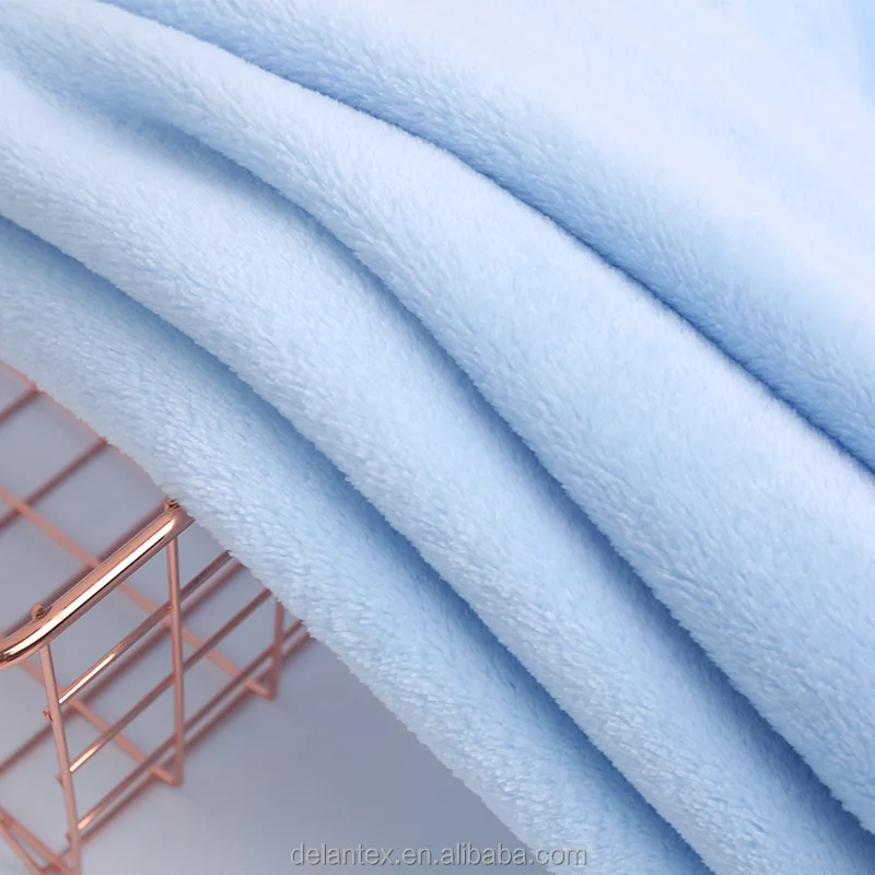Delantex 100 Polyester 250GSM Heavy Wholesale Flannel Liso Felpa Fleece Fabric for Pajamas