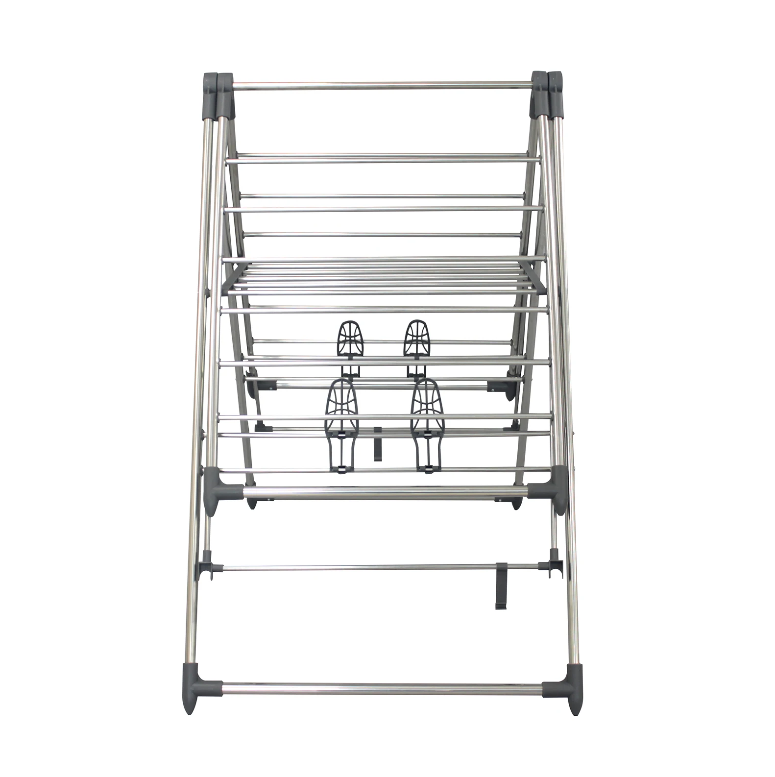 Wire Laundry Rack Clothes Airer With Shoes Rack Metal Laundry Rack Foldable Space-Saving ...