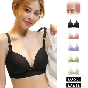 In Stock Soft and  Seamless Nursing Bras Women - High Elasticity Front Pregnant  and SleepClasp Bras for Women's Breastfeeding