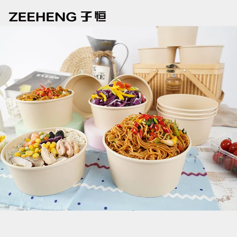 Custom Printed Kraft Paper Bowls - Durable & Sustainable