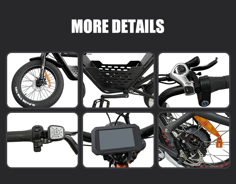 Yeasion Long Range Fat Tyre 20x4 Electric Hybrid Bike Fast Electric ...