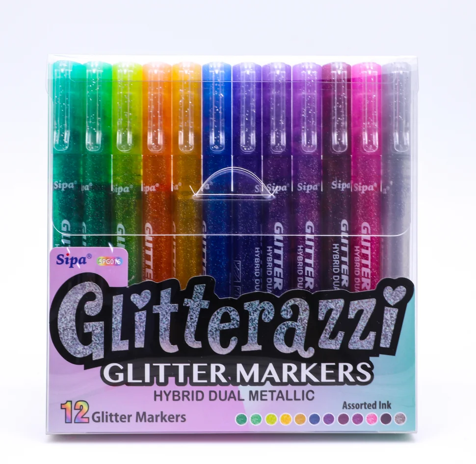 sipa glitter colors water based marker