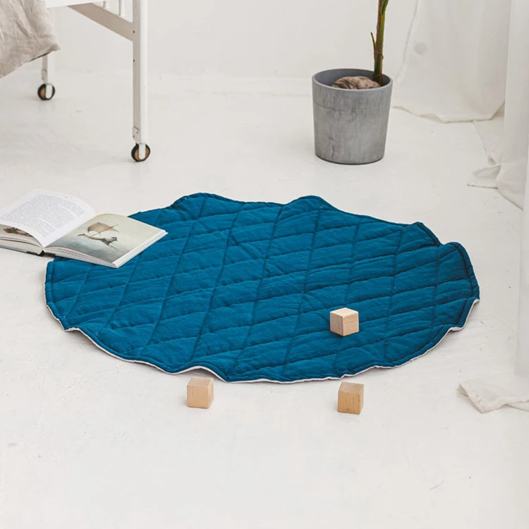 Новое поступление 80 шт. MOQ круглый натуральный льняной детский игровой