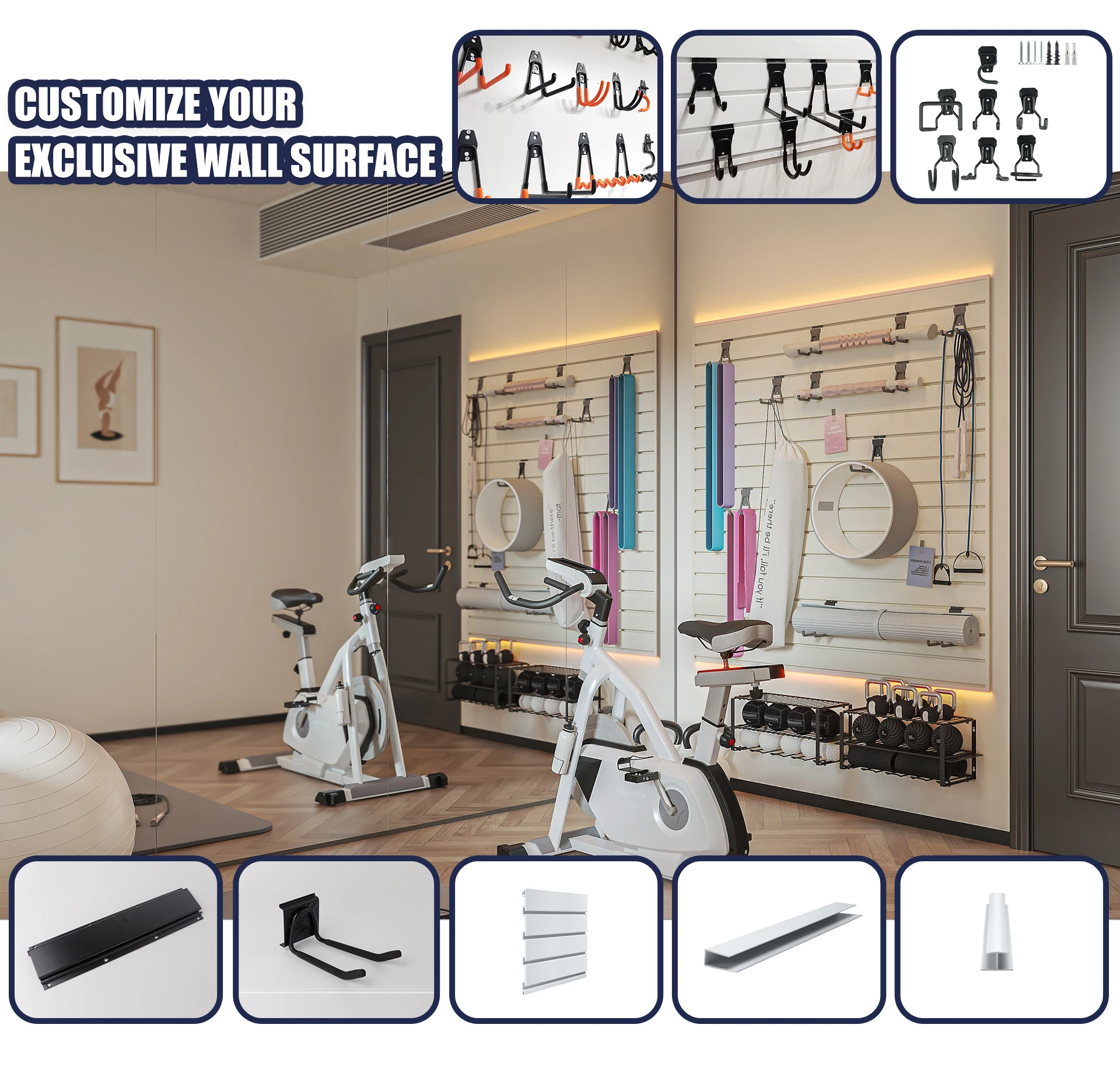 Factory Directly Sale Garage Wave Hooks Heavy Duty Wall Storage Hooks for Bike Ladder Garden Tools details