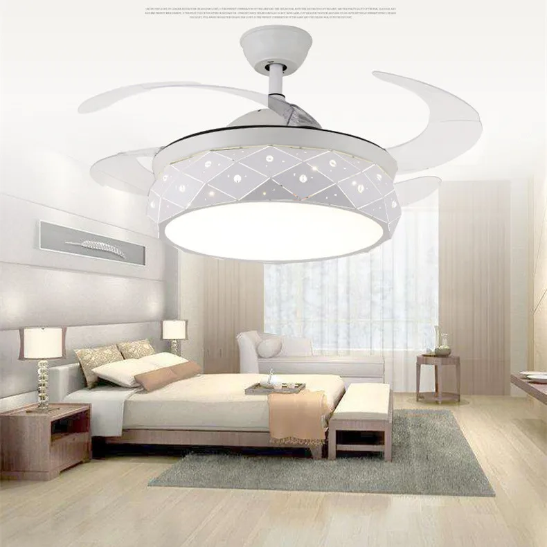 42" Dimmable Fandelier Ceiling Fan with Light Color Change Chandelier Ceiling Fan with Remote