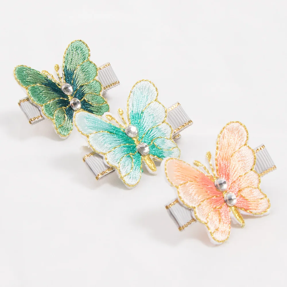 Wholesale Embroidery Butterfly Hair Clips for Kids Girls Hairpin Women Hair  Accessories Headdress Ornament From m.