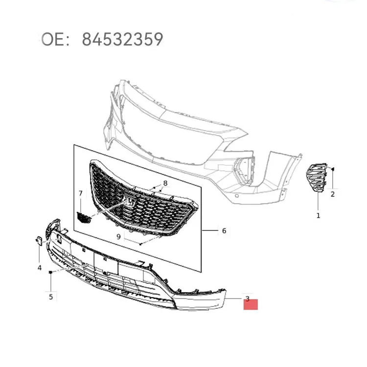 Front Bumper With Front Grille 84532359 84575052 Front Bumper Face Kit ...