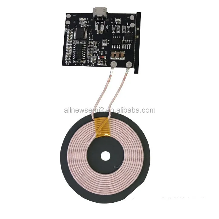 One-Stop Supply  standard wireless charger diameter 50 mm PCBA semi-finished board nesting private die plate wireless charger