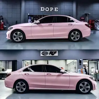 Premium Self-adhesive Pink Super Matte Ultimate Flat Car Wrapping Sticker Vinyl