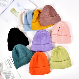 Autumn and Winter New Cute Parents and Children's Hat Children's Adult Knitted Wool Hat  Pullover Hat
