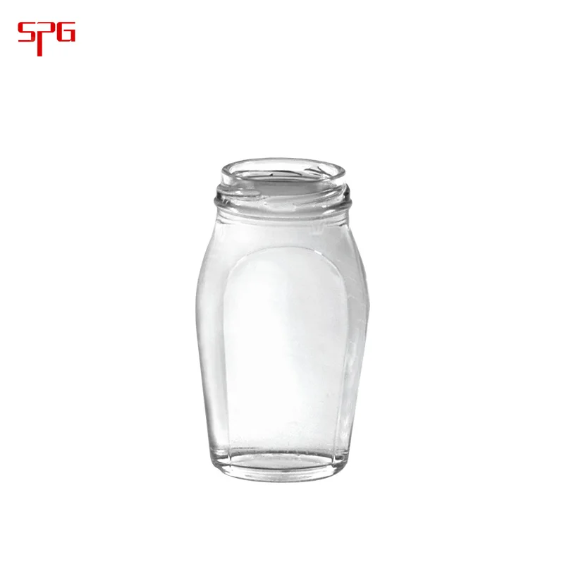 
150ml/200ml transparent food container clear glass can/jar cosmetic bottles with metal lid 