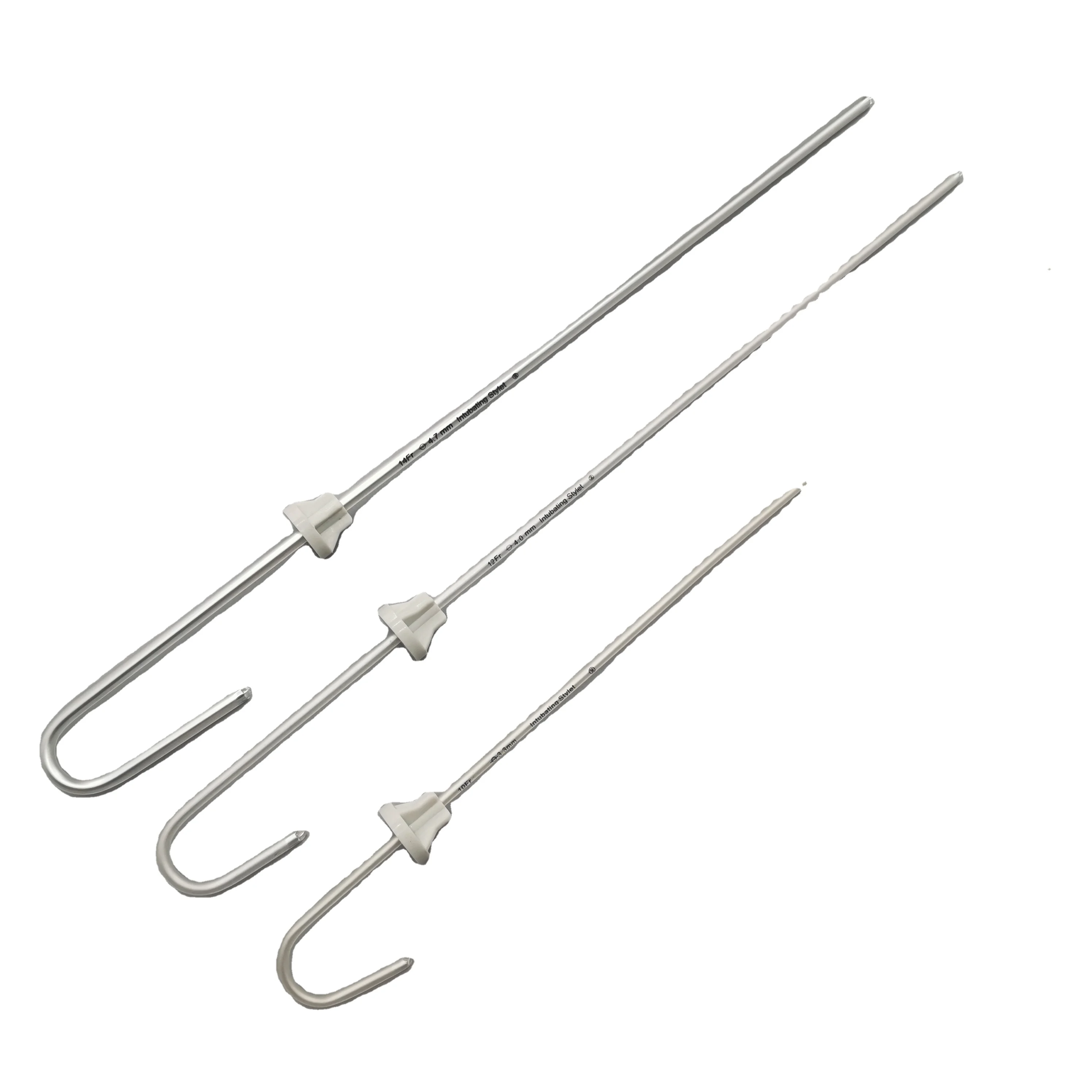 Intubating Stylet with Adaptor Malleable Aluminium and PVC Sheath 6-14Fr