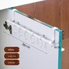 Cabinet door hanging rod-white-36 cm-with 5 hooks