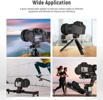 NEEWER Quick Release Plate, Camera Mount Adapter with 1/4" and 3/8" Screw Thread, Quick Release System for Tripod, Monopod product image