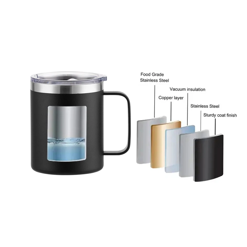 Wholesale Bulk 12oz/14oz Thermal Coffee Cup - 304 Stainless Steel