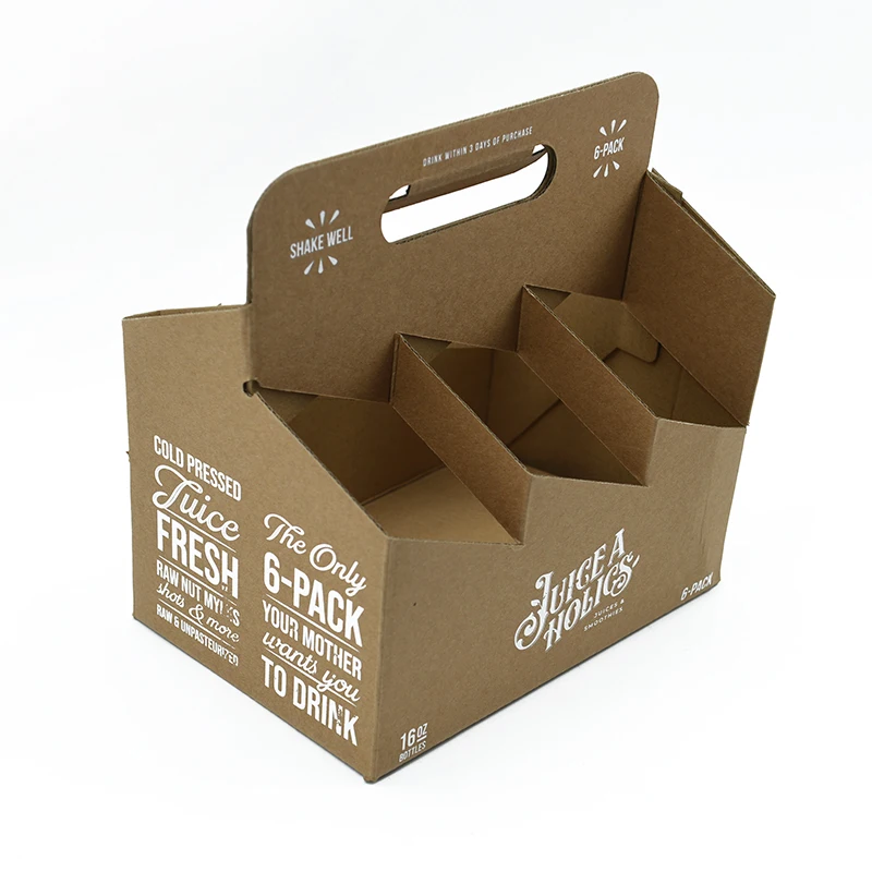 Custom 4 Pack 14 Oz Beer Can Bottle Carrier Holder Paper Cardboard Six Pack Beer Holder