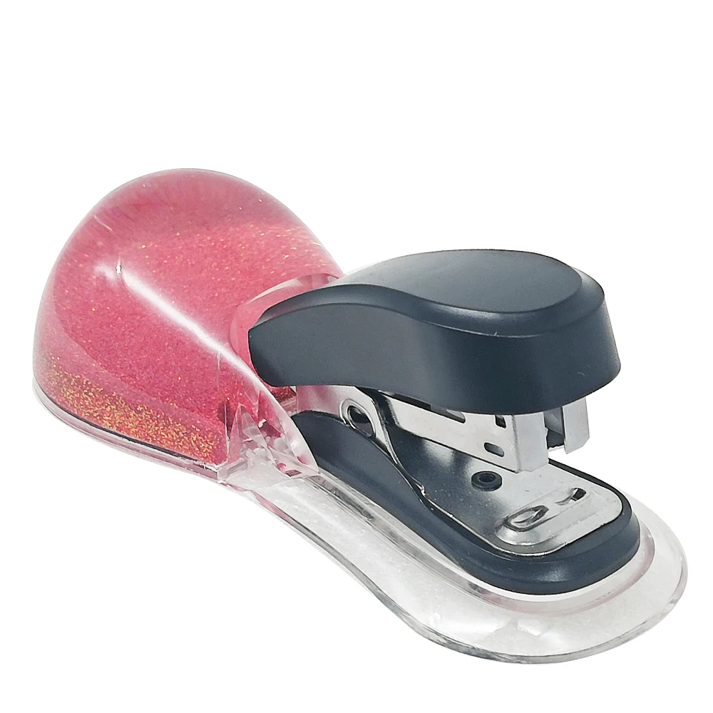 Пользовательский мини-ручной акриловый офисный степлер школьный пластиковый для книг в картонной коробке с водяным масляным поплавком уткой