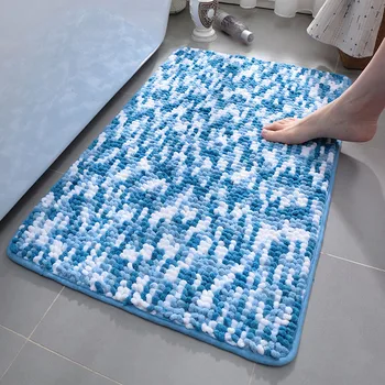 China manufacturer bathroom quick dry rug and mat non slip chenille floor carpet