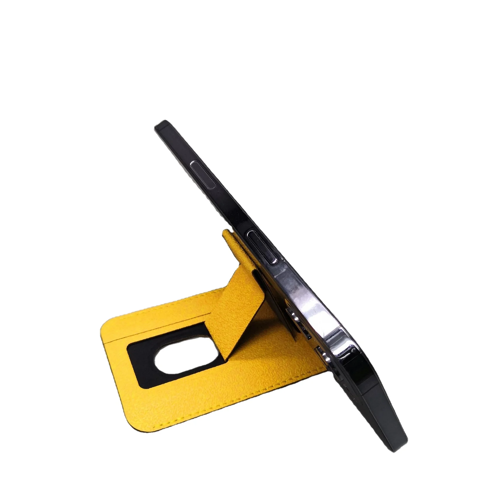 Индивидуальный дизайн, кожаный магнитный держатель для карт премиум-класса, подставка для мобильных телефонов с захватом для пальцев