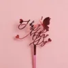 Rose rouge (Papillon en forme de coeur Joyeuse fête des mères)