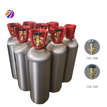 NETC Factory Sale 10L 200 Bar Industrial  Seamless Empty Aluminum Gas Tank Aluminium Industrial Gas Cylinder