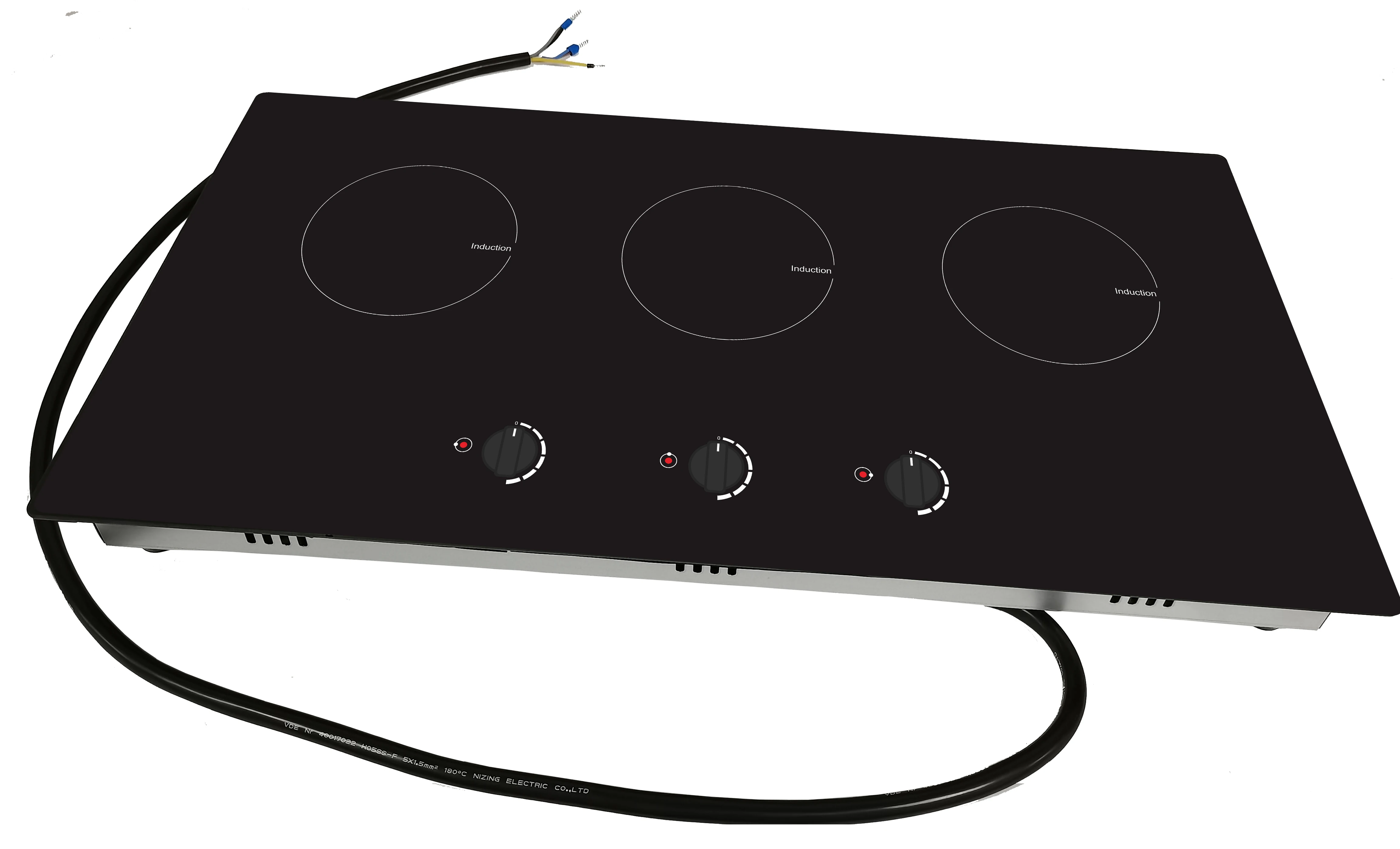 3 Plate Slide Electric Stove 220v 35.4 Inch Induction Cooker Built In