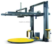 Polyethylene Film Wrapper Stretch System Weigh Wrapping Scale Heavy Pallet Packing Machine With Auto Cut