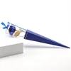 Gold foil blue flower+Torch blue box