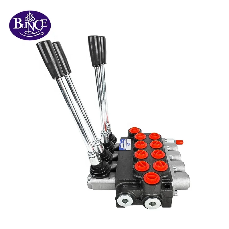 5 Spools Hydraulic 2 Stoke Valve Dump Truck Proportional Monoblock P40 P80 P120 Hydraulic Directional Control Valve for Forklift