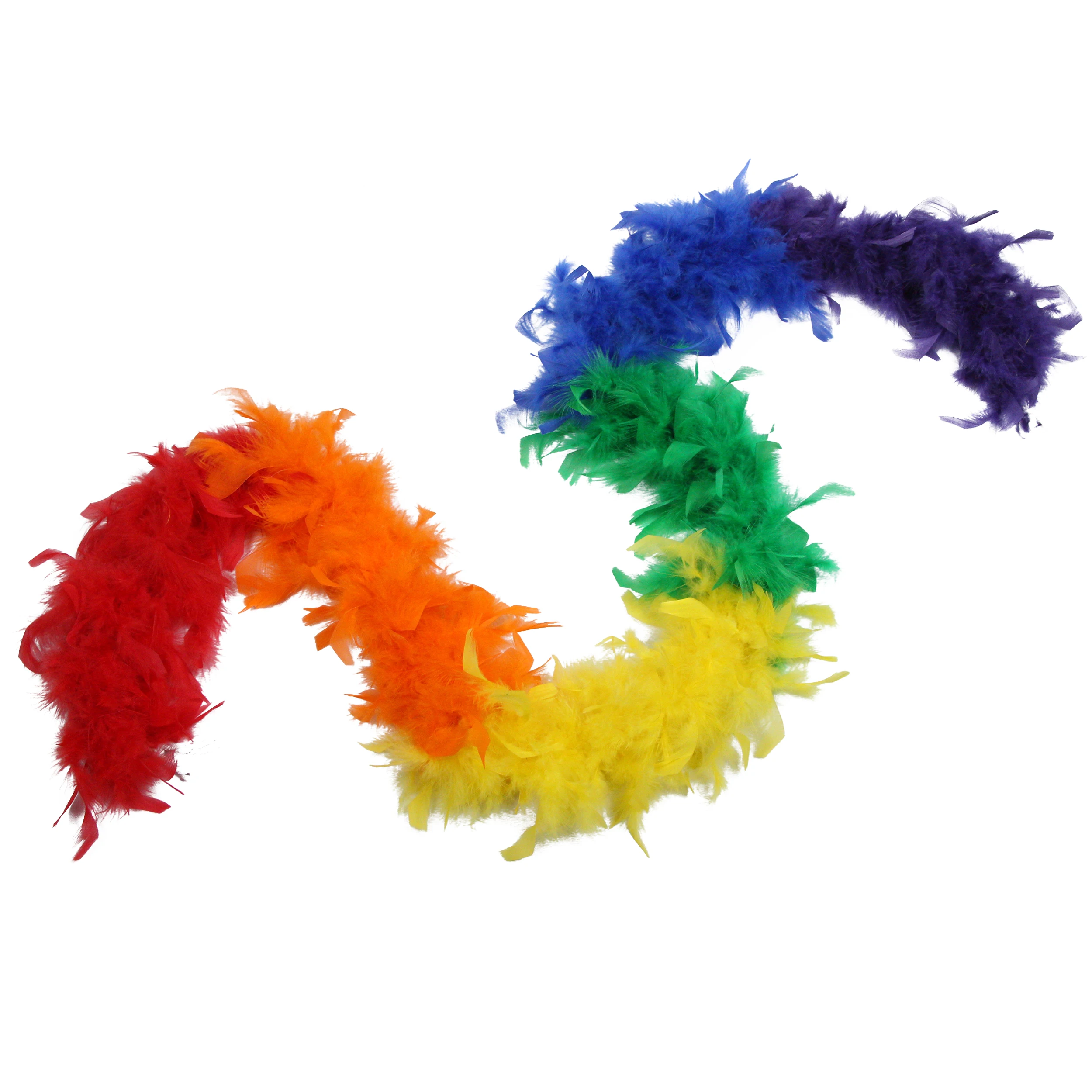 Lot De 14 Boas à Plumes Colorées Avec Fils Métalliques
