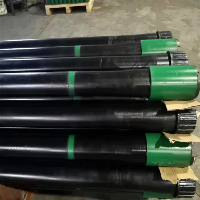 API 5CT Tubing PUP JOINT / Tubing Pipe With Coupling 2.3/8" J55 EU 10FT Coupling and Plastic Pipe Flange Black Painted Round