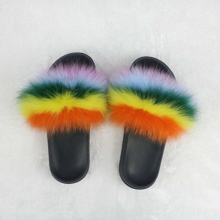 
Поставщики меховых слайдов, быстрая доставка, дешевые сандалии из енота, слайды для женщин, индивидуальная лиса и соответствующие Bsg светло-розовые черные 