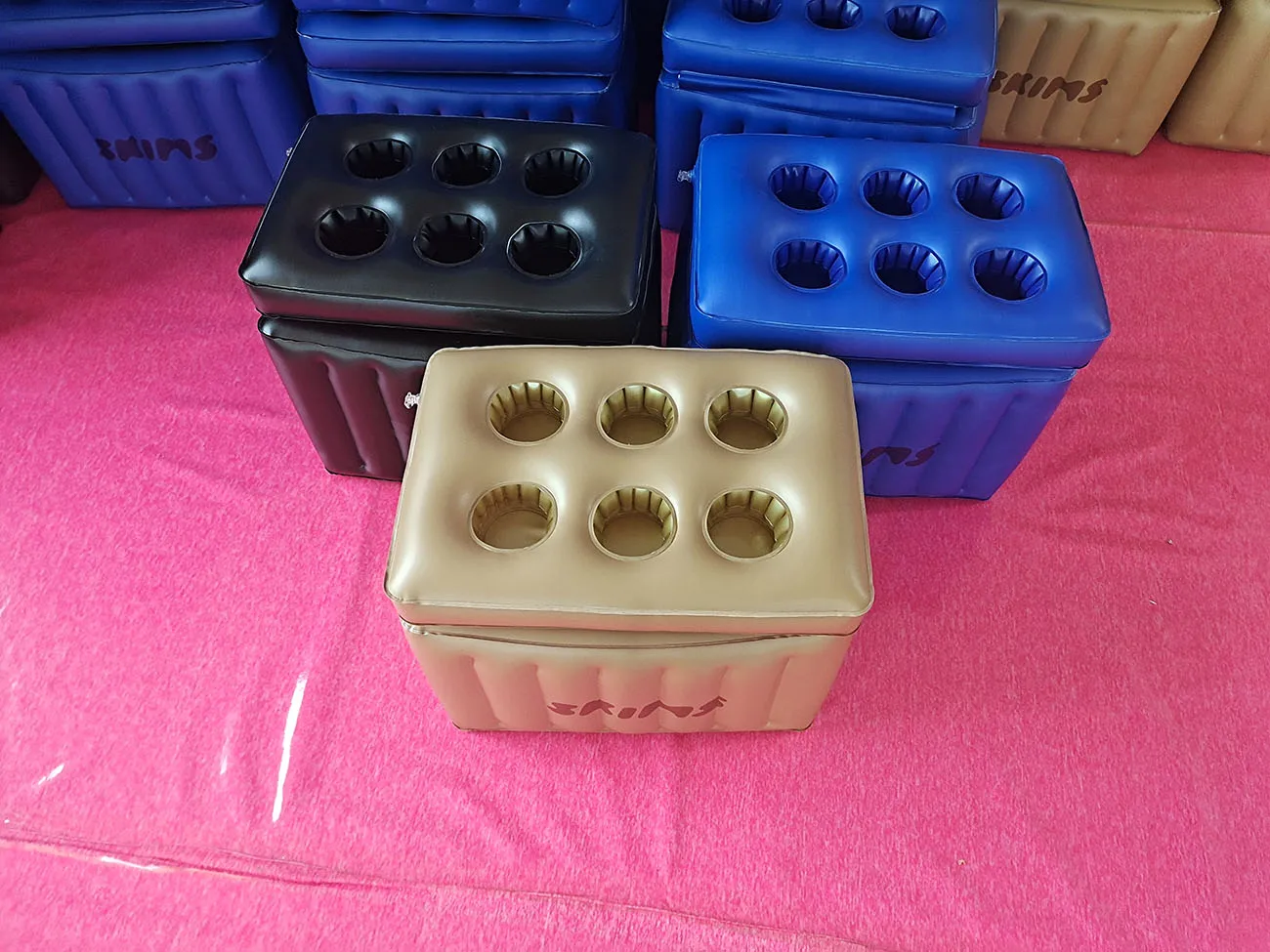 Custom PVC Inflatable Float Cooler Inflatable Pool Ice Bucket for Beer Salad
