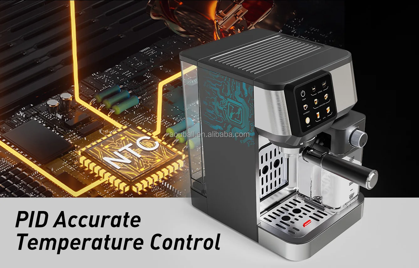 European Modern 700ml Electric Coffee Maker with High Quality Stainless Steel Milk Frother Machine Household Brewer System