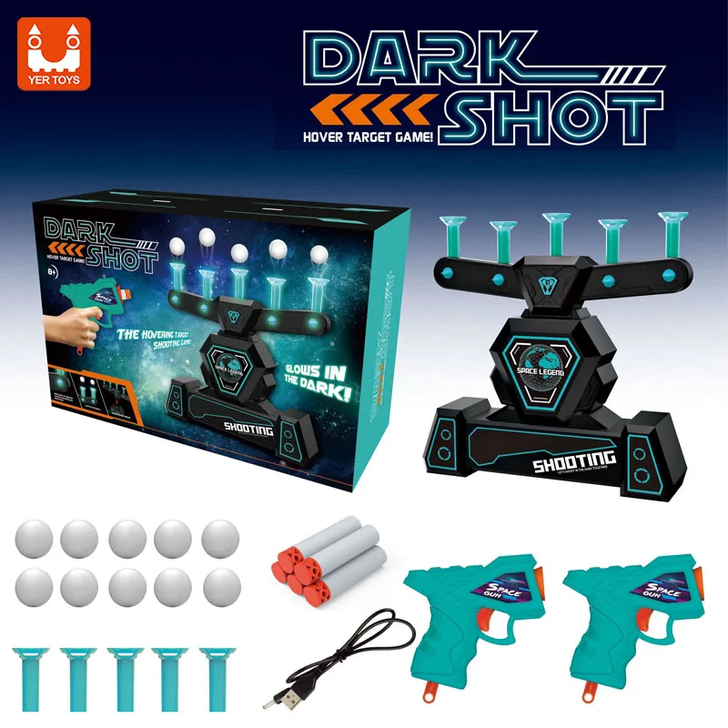 Glow In The Dark Toy Gun Soft Bullet Indoor Desktop Game Floating Ball