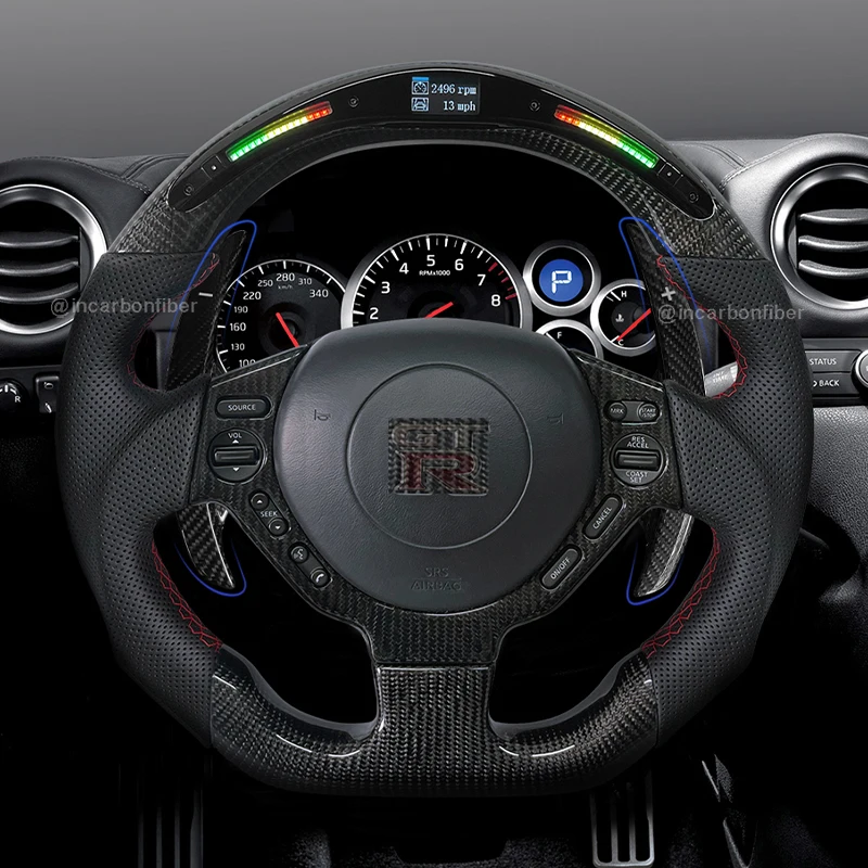 Carbon Fiber Paddle Shifter For Nissan GT-R 370Z R35 M37 M56 Q50