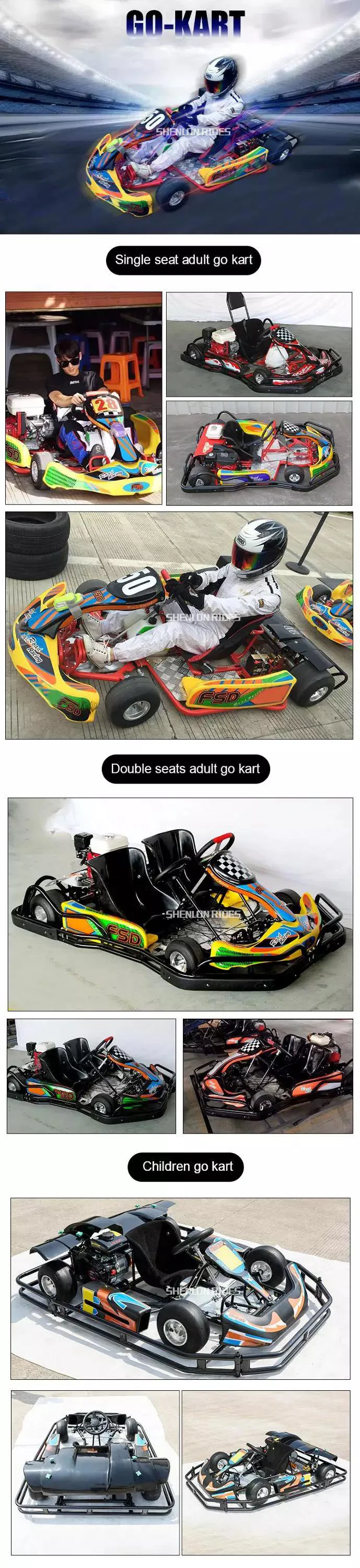 New Pedal Cheap Electric go Karts Thrill Battery Go Karts Kids Racing Car For Adult Rides
