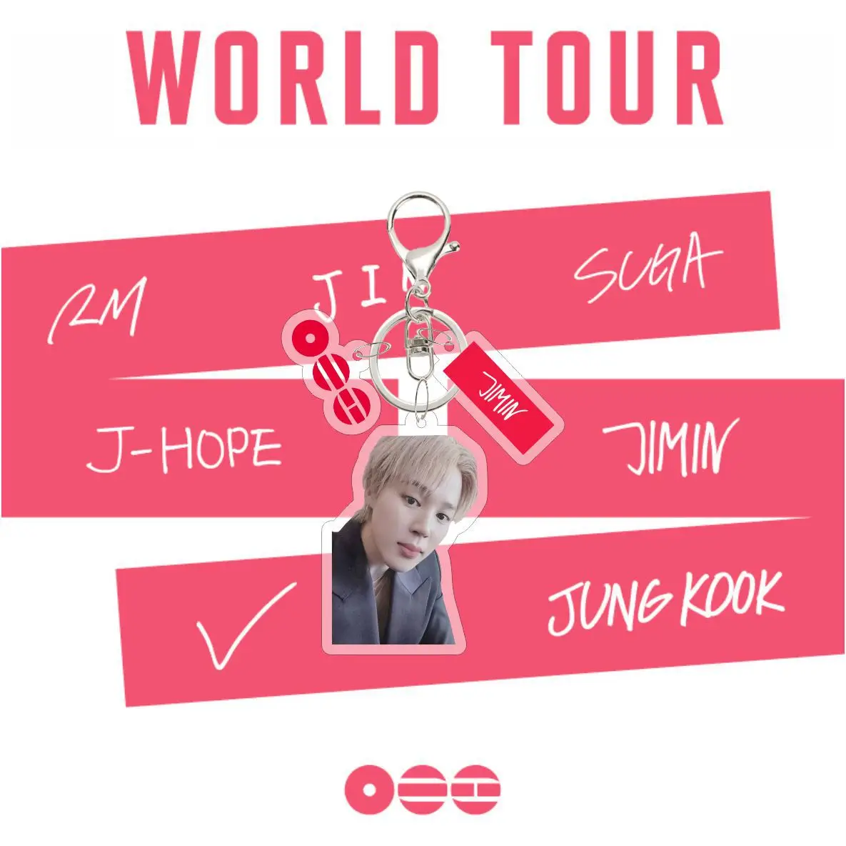 KPOP J-hope Jungkook SGUGA JIMIN 2026 World Tour Keychain Digital