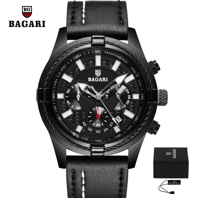 BAGARI #1688W Men Sport Wrist Watch Casual Style Mechanical Appearance  Quartz Waterproof Mesh Steel Men Wrist Watch | Lazada PH