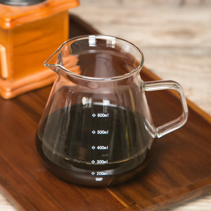 Ecocoffee Handmade High Borosilicate Glass Pot Pour Over Coffee Pot For ...