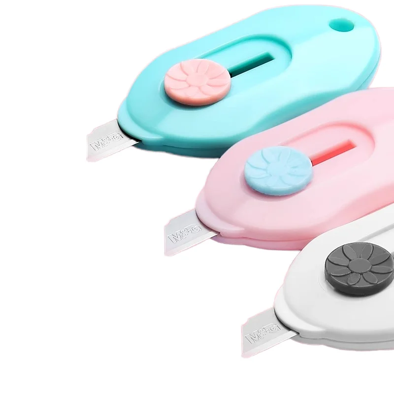 M & G Мини выдвижной чехол для универсального ножа красочный слайд открытый резак бумаги поделок Рукоделие открывалка писем карманного использования