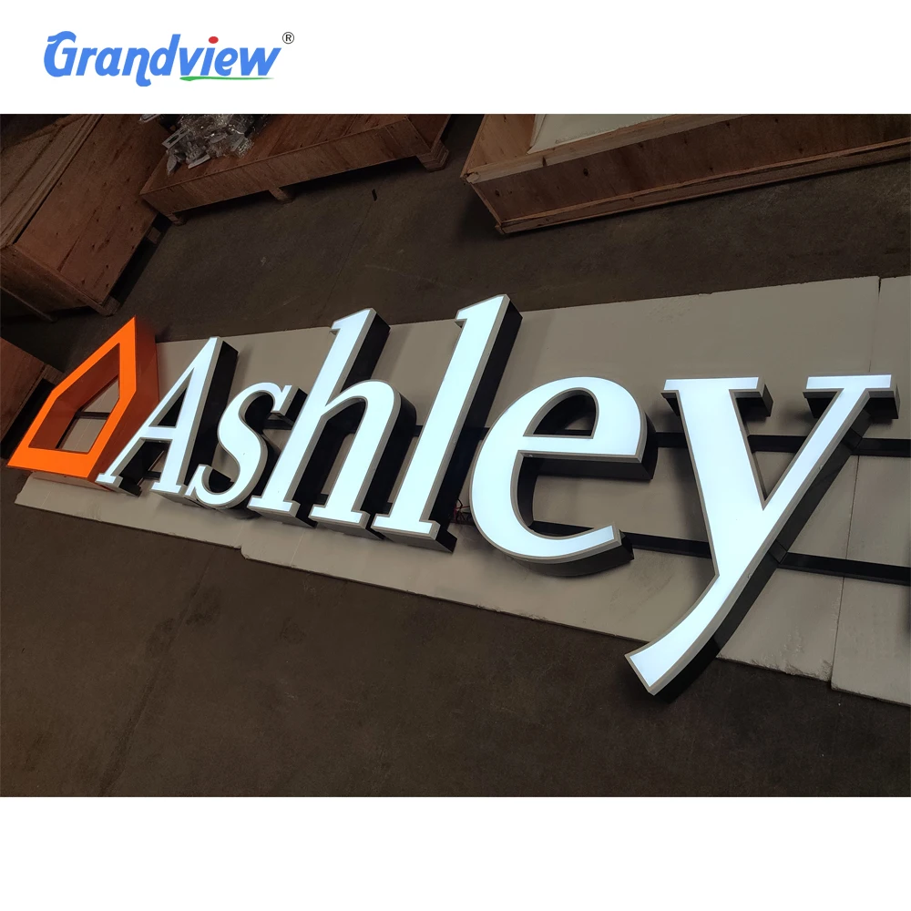 3d Led Signboard Outdoor Led Light up Sign Custom Acrylic Wall logo Office Sign Business Store Acrylic Indoor Signage Outdoor