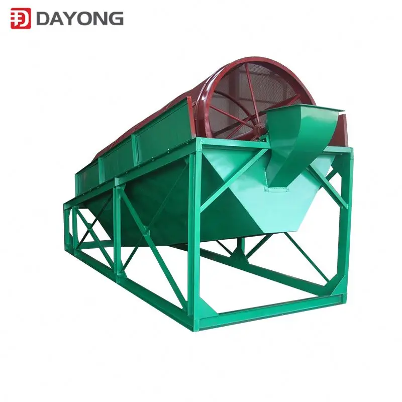 Full Automatic Sand Machine, Rotary Soil Sieve, Stone Separator, Small Mobile Gold Mining Mineral Ore Clay Trommel Drum Screen