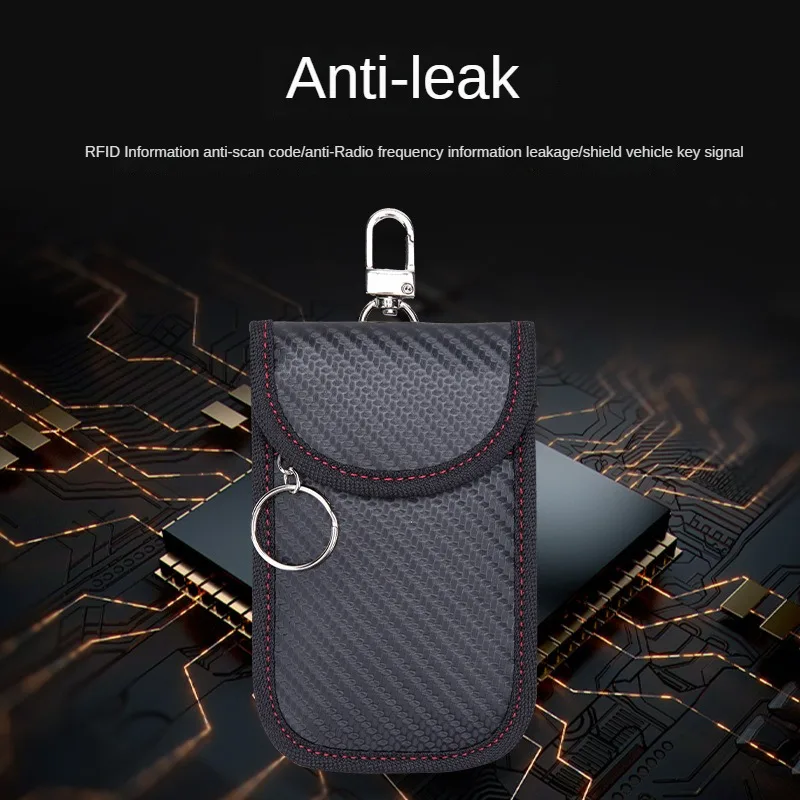 Anti Theft Key Security Box Key Wallet RFID Shield Signal Anti Magnetic Card Storage Bag Blocking Pouch for Car Key Holder