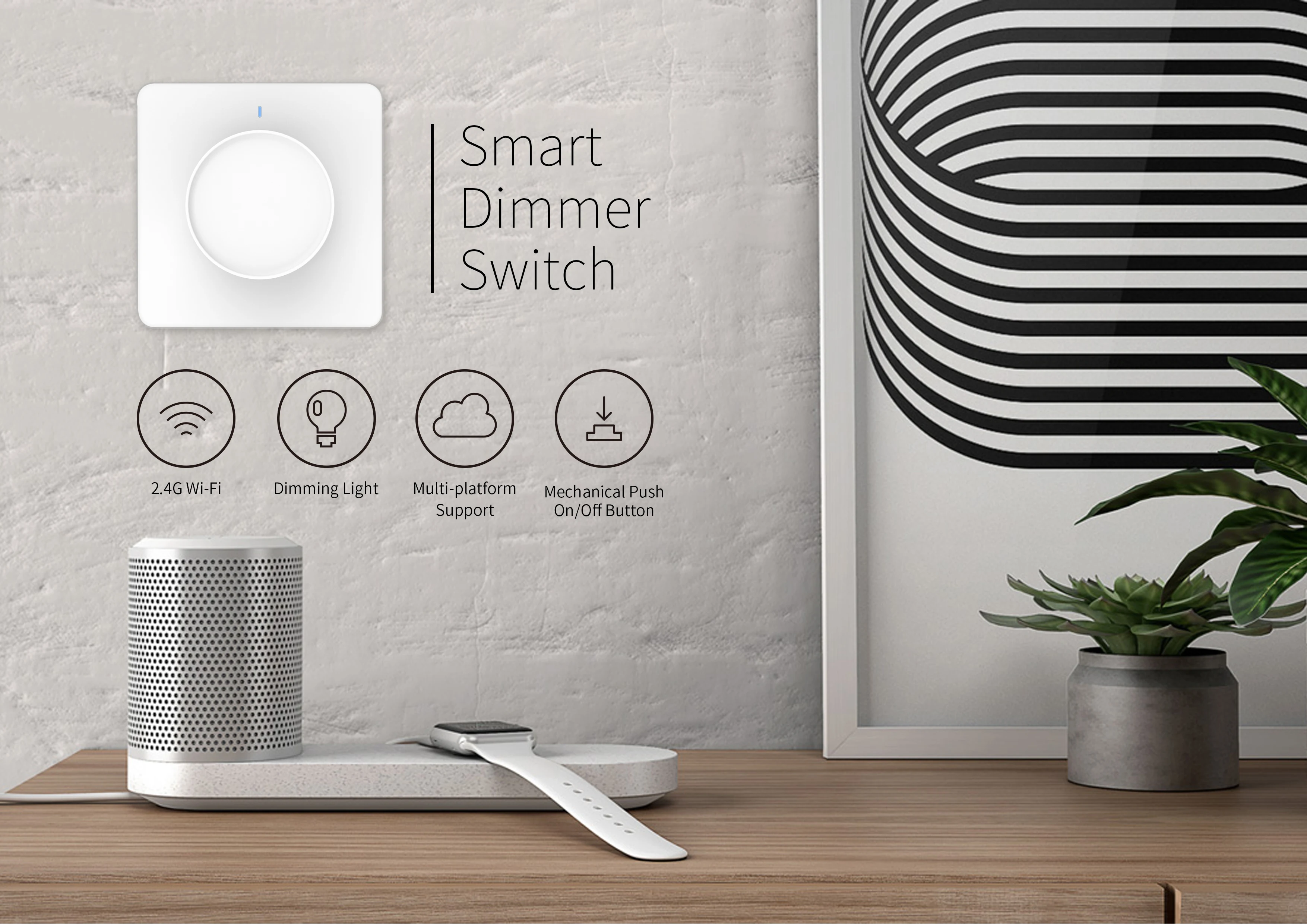 RSH Smart Dimmer Wall Switch Voice Control Easy Install